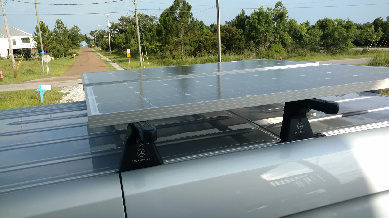 Solar Panels for charging camper van Rolling With The Whitneys A